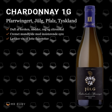 2021 Chardonnay 1G Pfarrwingert, Jülg, Pfalz, Tyskland